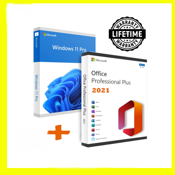 Windows 11 Pro + Office 2021 Pro Plus 1 PC Activation Lifetime